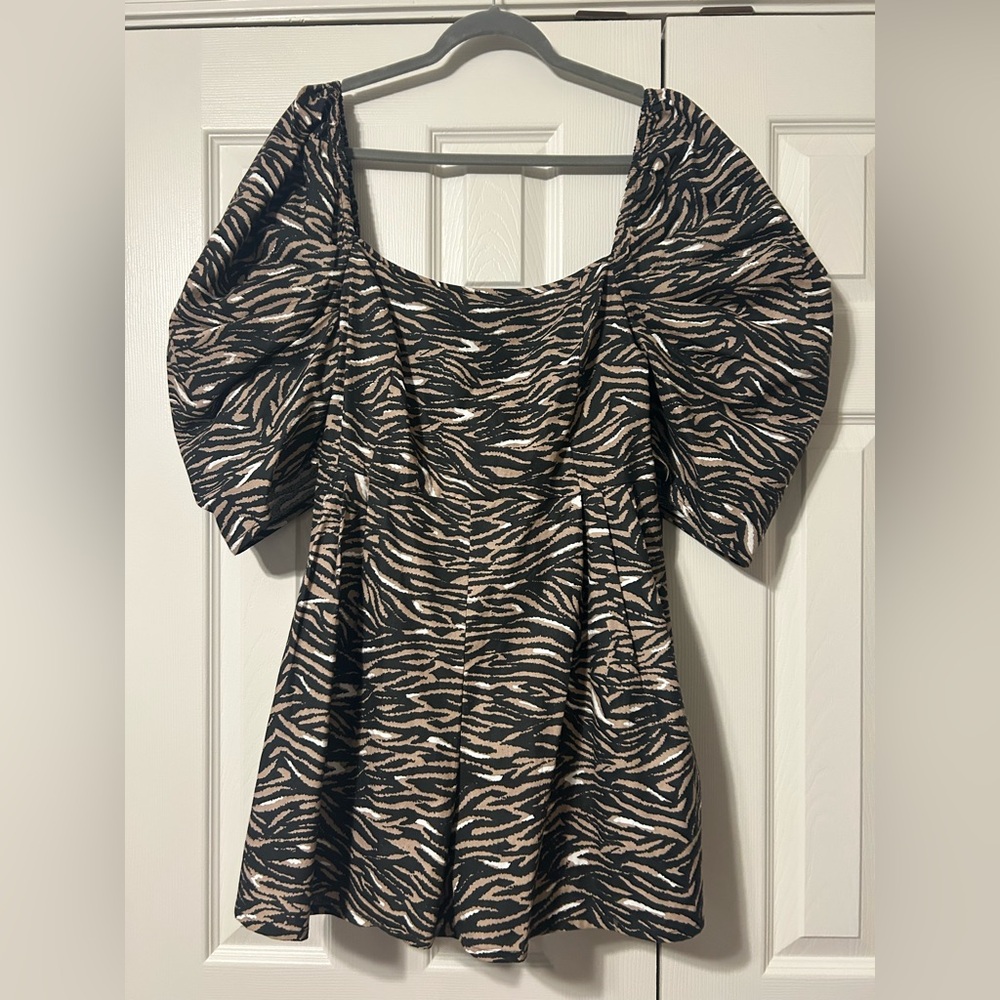 Collusion (ASOS) 100% Cotton Romper with Puff Sleeves 12
